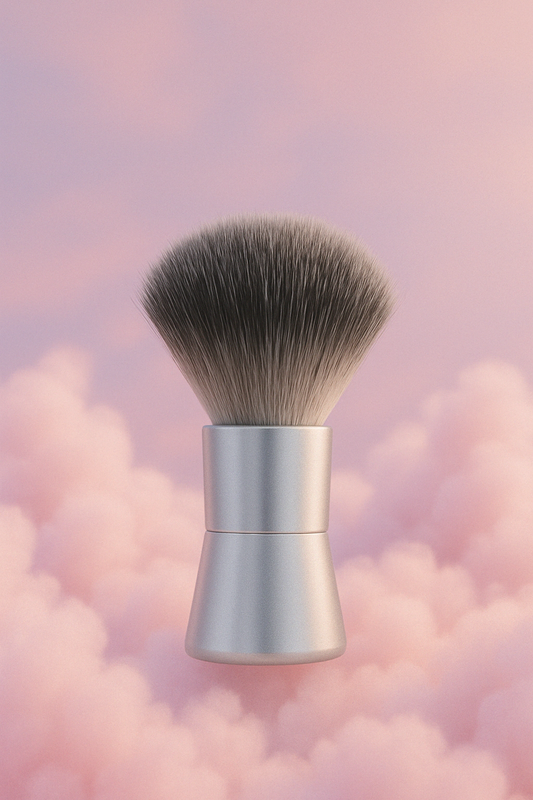 Stainless Steel Shaving Brush with Nylon Bristles (One Piece)